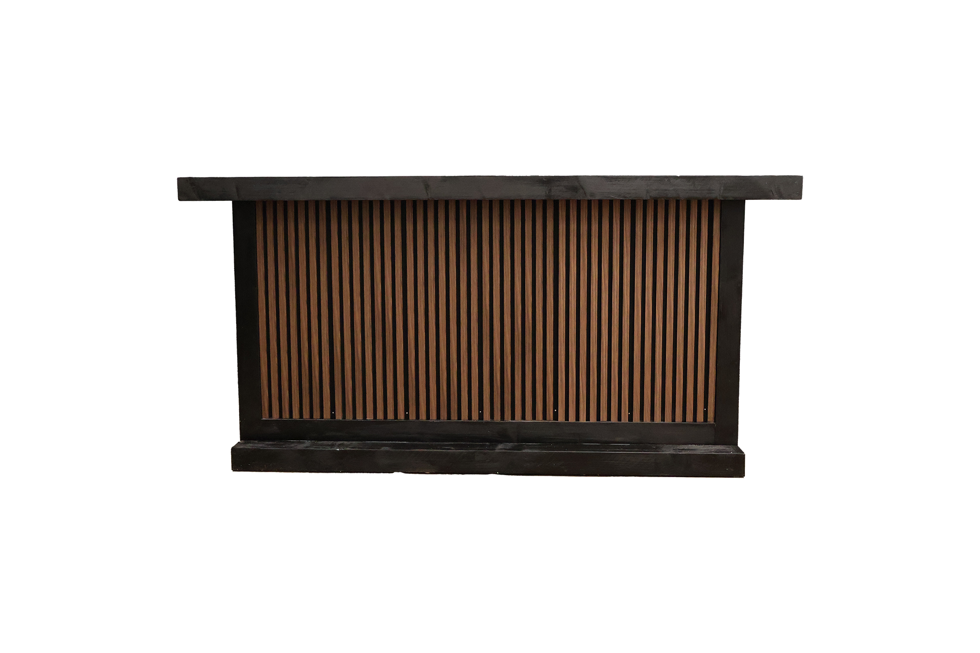 Balie met houtpanelen