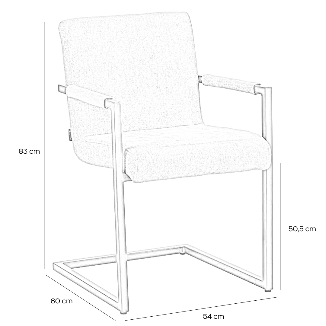 Stuhl Vinga - Polyester cremeweiß