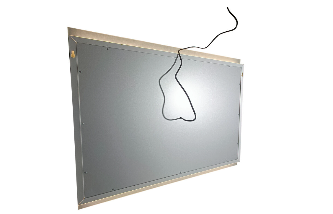 Rechthoekige spiegel met LED en spiegelverwarming