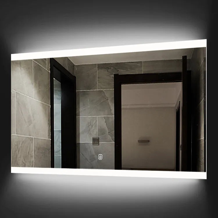 Rechthoekige spiegel met LED en spiegelverwarming
