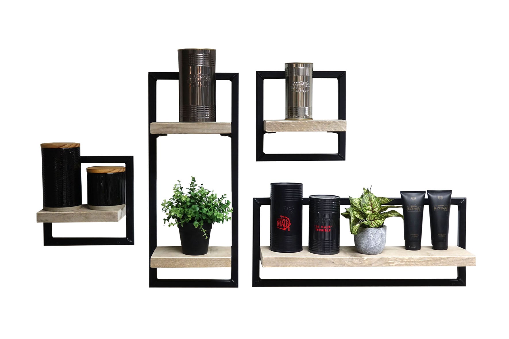 Wandregal-Set aus Stahl
