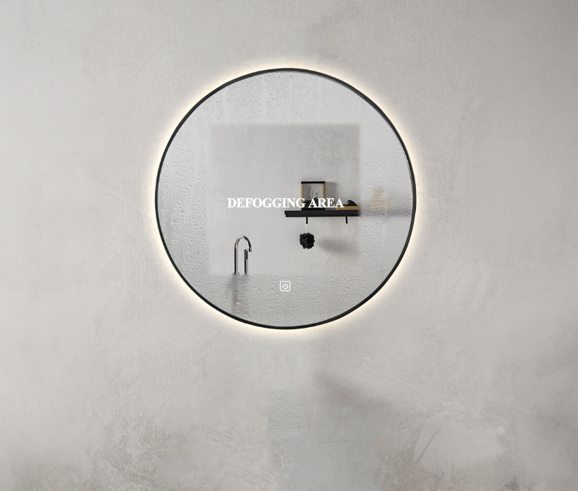 Ronde spiegel met LED en spiegelverwarming