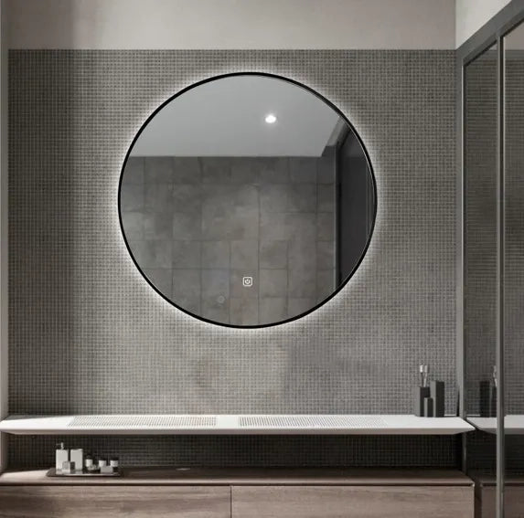 Ronde spiegel met LED en spiegelverwarming